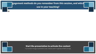 Engaging large groups in active learning | PPTX