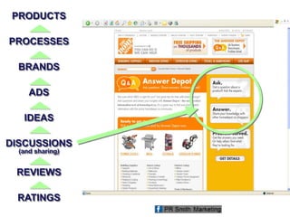PRODUCTS
PROCESSES
BRANDS
ADS
IDEAS
DISCUSSIONS
(and sharing)
REVIEWS
RATINGS
 