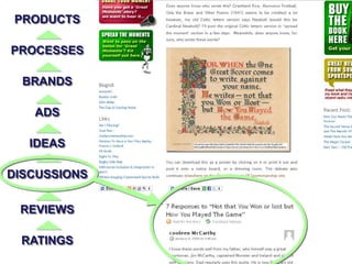 PRODUCTS
PROCESSES
BRANDS
ADS
IDEAS
DISCUSSIONS
REVIEWS
RATINGS
 