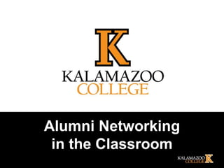 Alumni Networking
in the Classroom
 