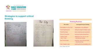 Strategies to support critical
thinking
 