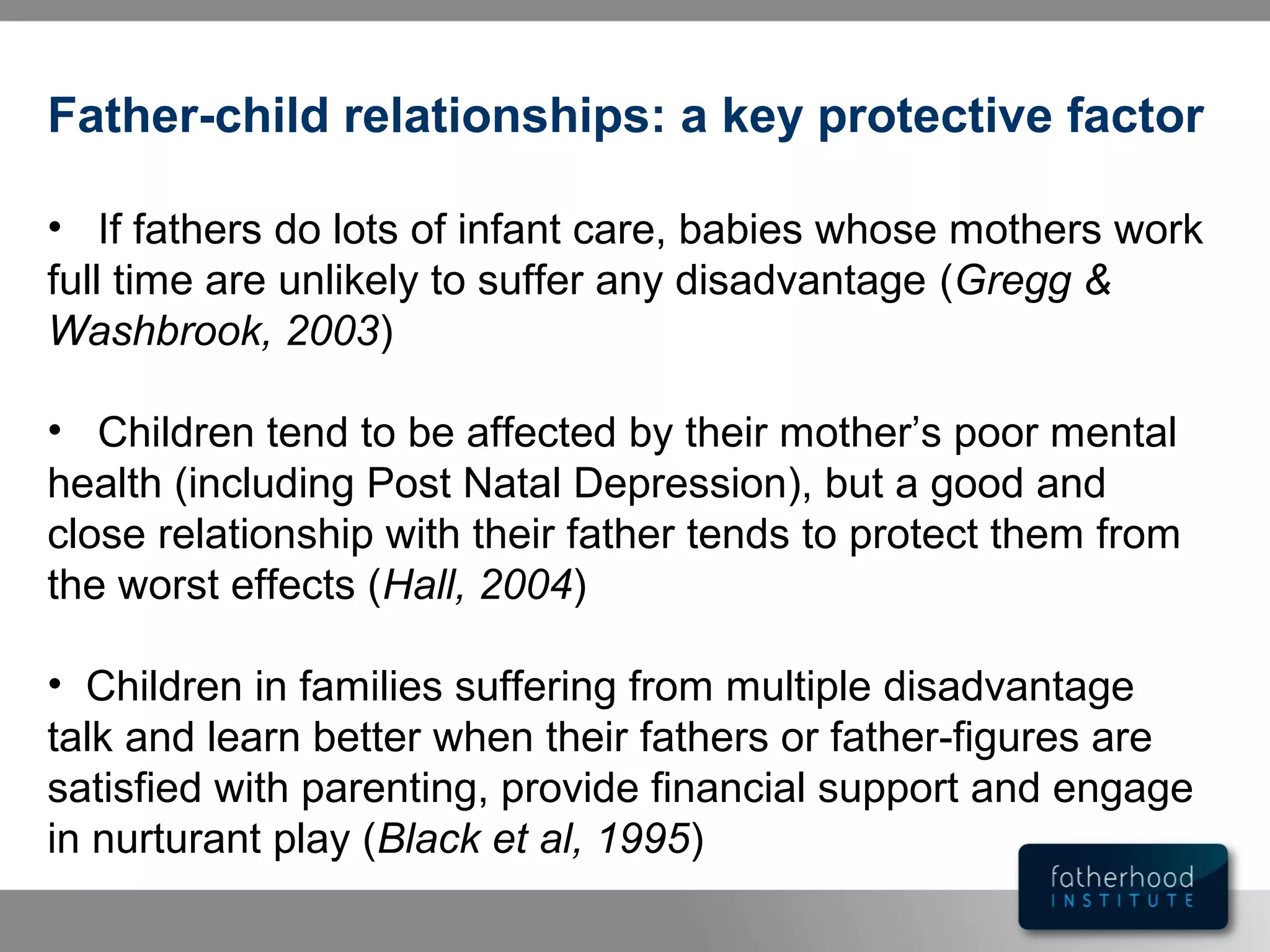 Engaging Dads: Fatherhood Institute Seminar | PPT