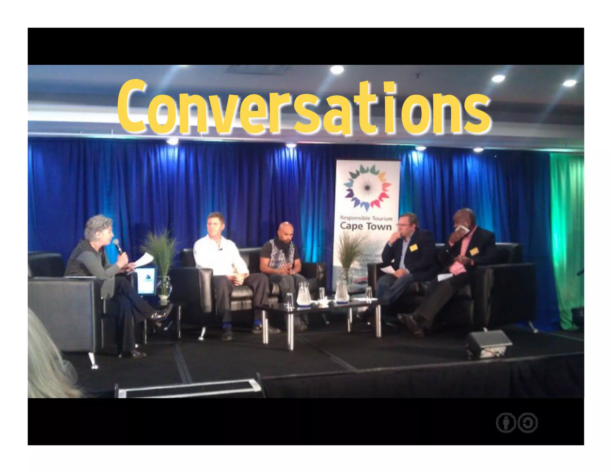 You can't just throw people who come from different
perspectives in a room, lock the door and come back in
an hour and expect them to have solved these problems.
It takes time for people to develop a shared vernacular.
It takes engineered serendipity, the creation of
serendipitous moments in which people can begin to
decode each other's professional vernacular and build
their own shared vocabulary. And it's from there that we
see an emergent soup of nascent collaborations emerge.
– Andrew Zolli, FutureTense - Generating innovation through the ideal of the idea
abc.net.au/radionational/programs/futuretense
 