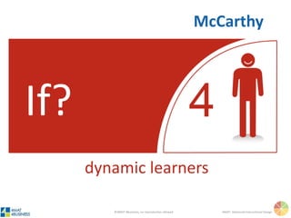 ©4MAT 4Business, no reproduction allowed 4MAT: Advanced Instructional Design
If?
dynamic learners
McCarthy
 