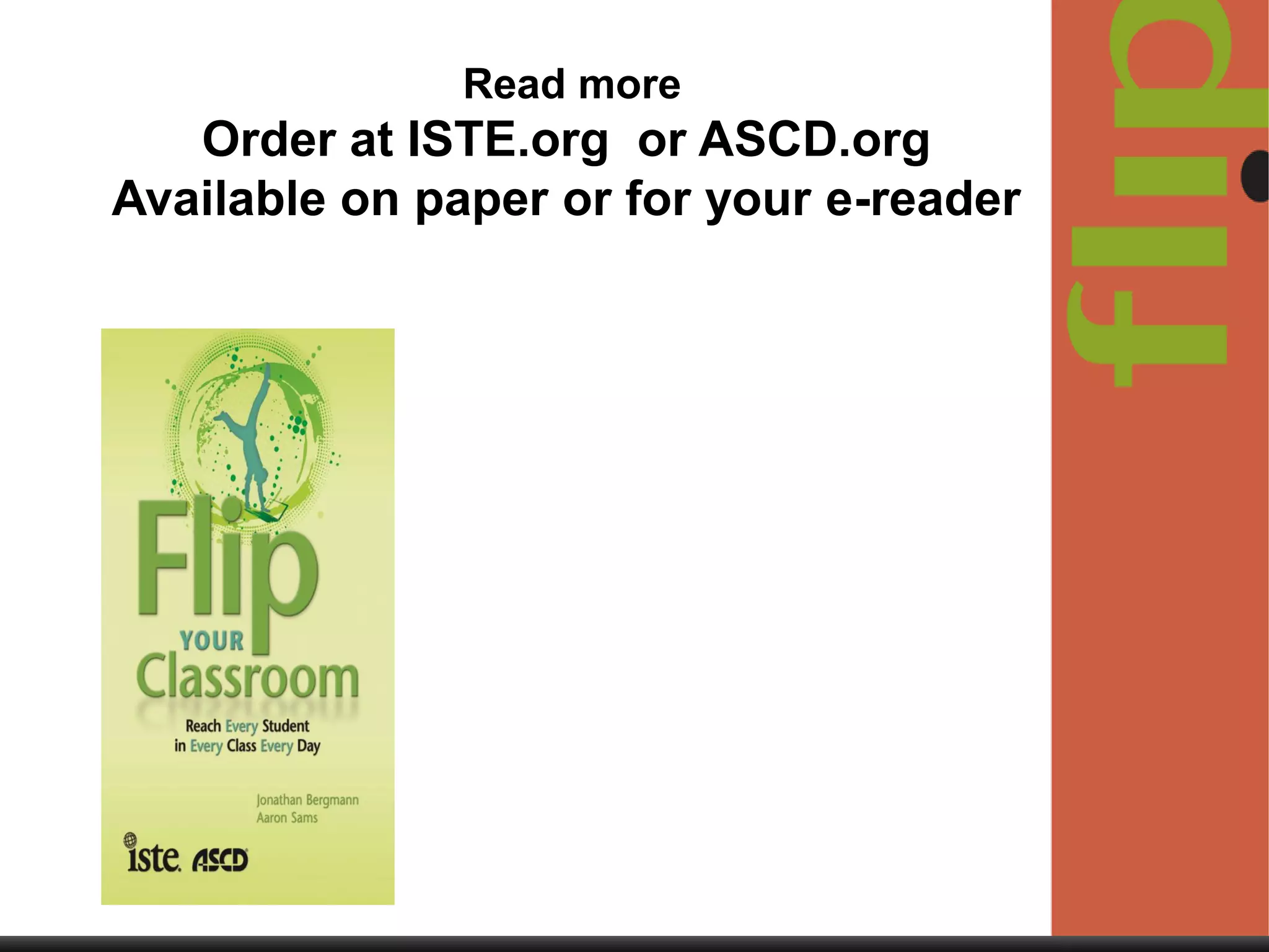 Read more

Order at ISTE.org or ASCD.org
Available on paper or for your e-reader

 