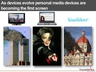 As devices evolvepersonal media devices are becoming the first screen