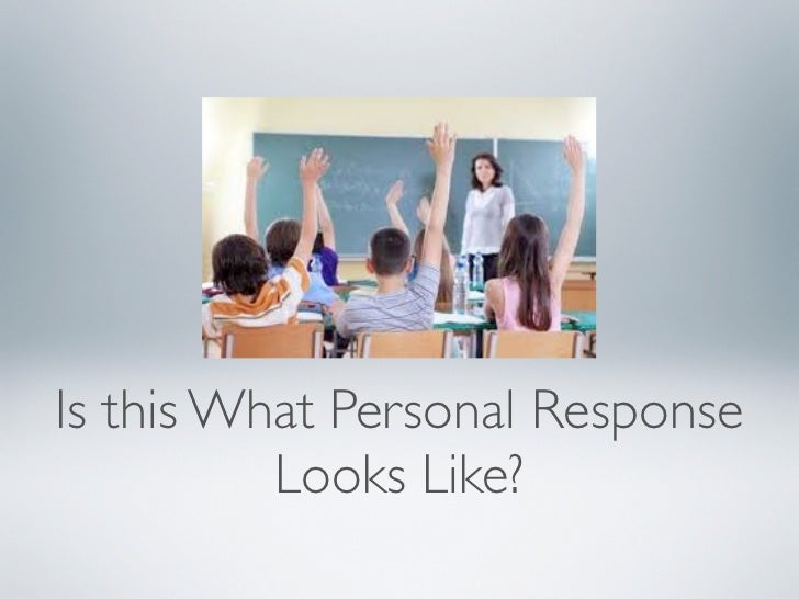 Engaging qualities personal response copy