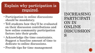 Engaging Students in Online Discussion & Collaboration | PPTX