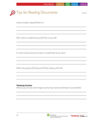 Primary Source Annotation Activity Instructions.pdf Engaging students with primary sources | PDF