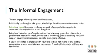 Engage Informally Engaging with lakes in Bangalore | PDF