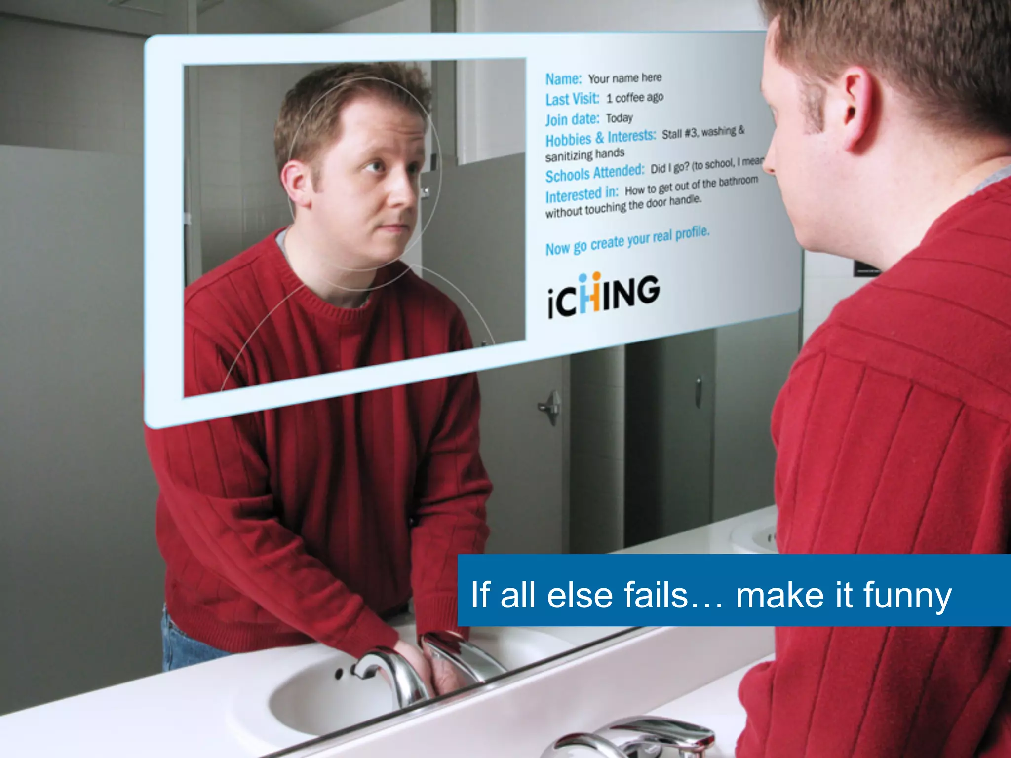 If all else fails… make it funny 
 