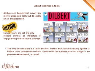 15
About statistics & tools
• The only true measure is a set of business metrics that indicate delivery against a
holistic...