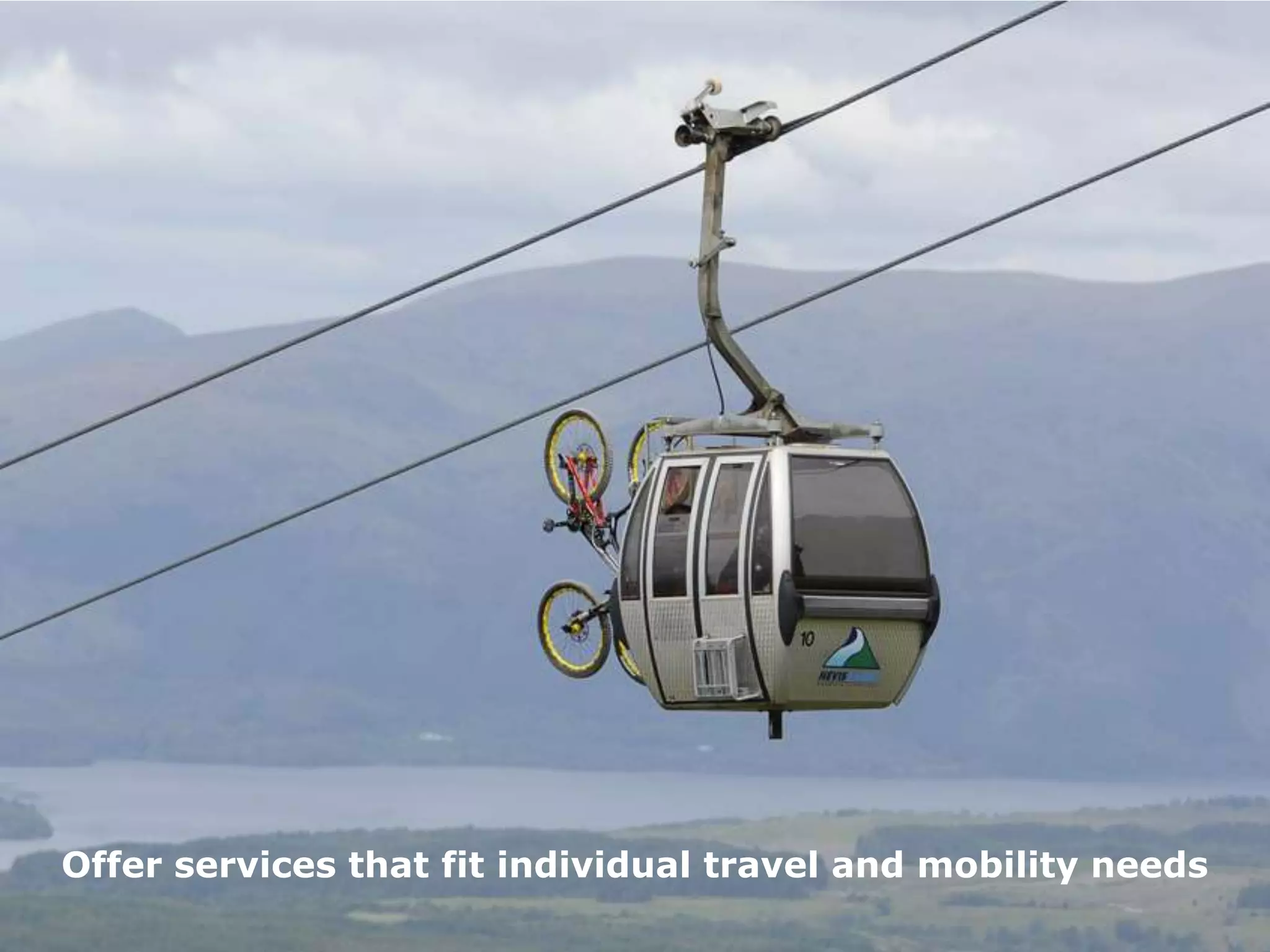 Offer services that fit individual travel and mobility needs
                                                               14
 
