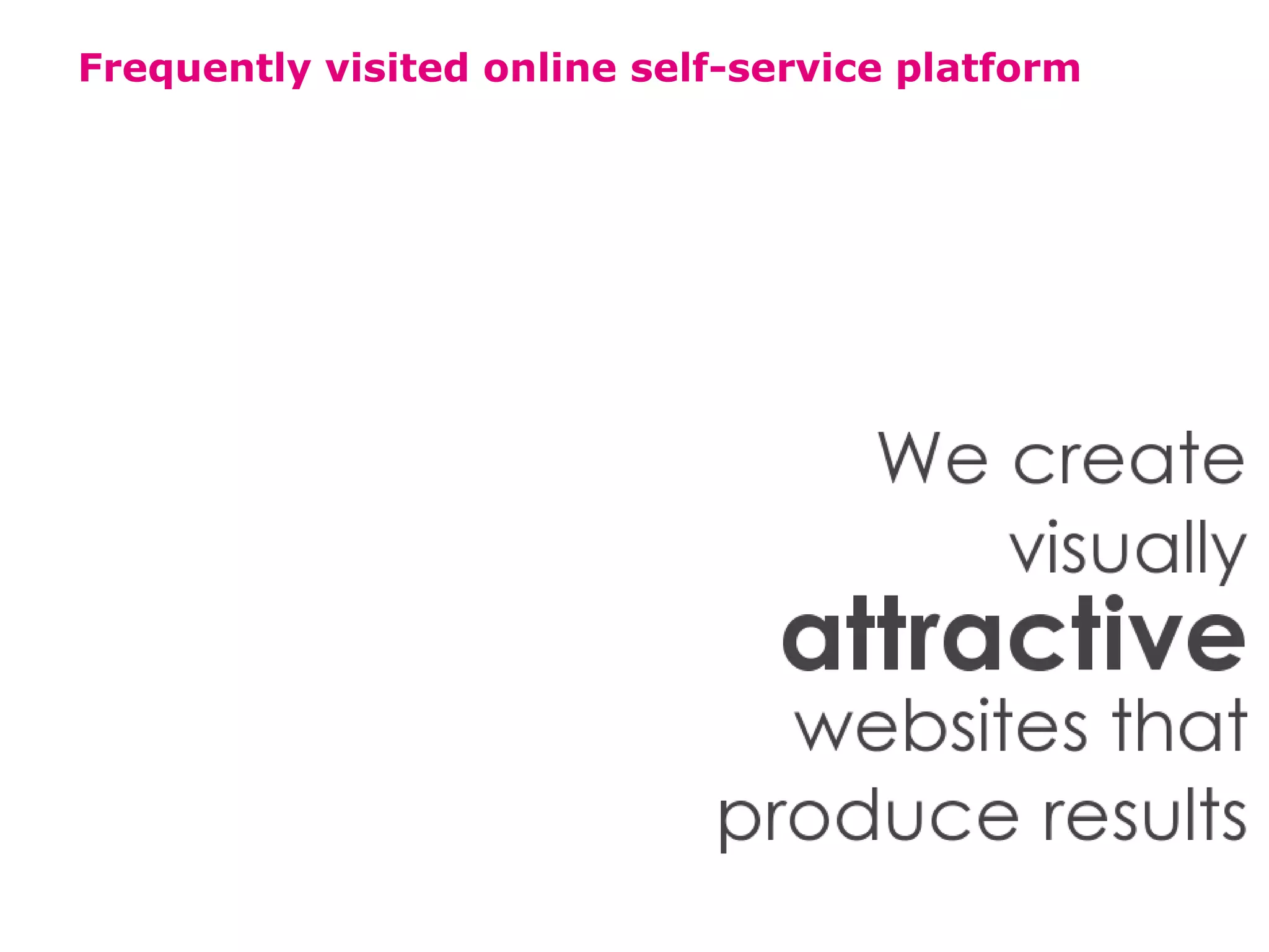 Frequently visited online self-service platform
 