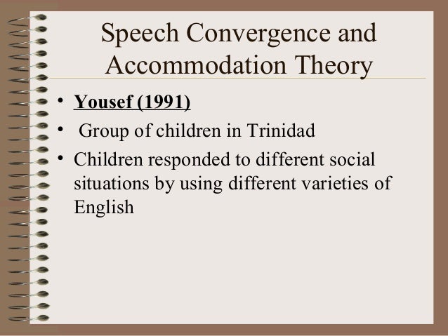 Speech Accommodation Theory