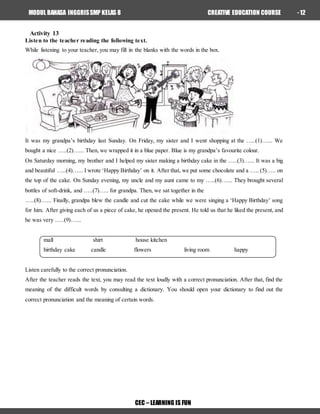 MODUL ENGLISH CEC 2 SMP | DOCX