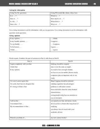 MODUL ENGLISH CEC 2 SMP | DOCX
