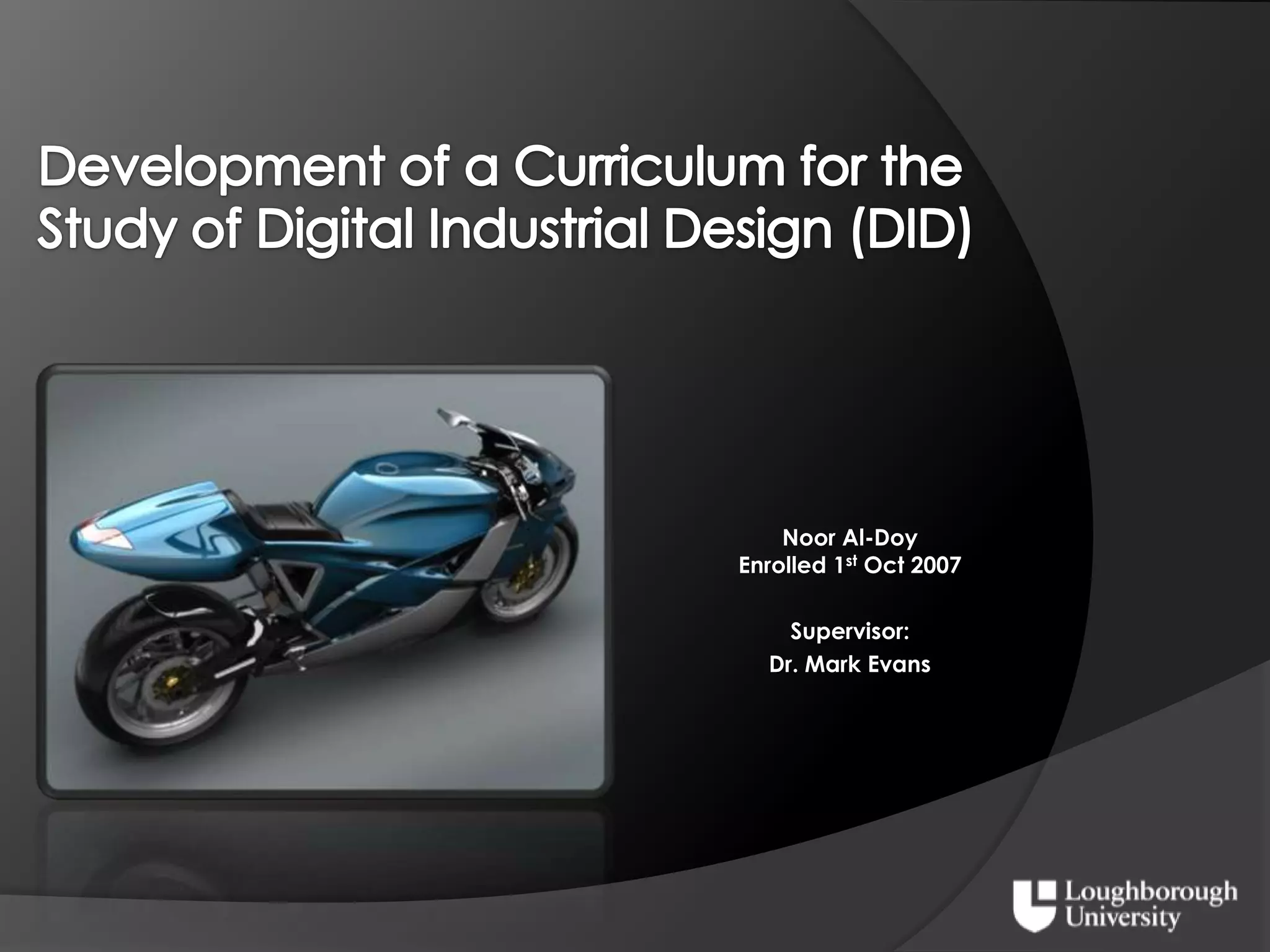 Digital Industrial Design Curriculium