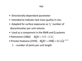 Volumetric Rqd Eng class rock.ppt