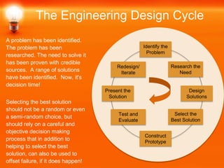 Solution Justification Engineering Basic Engineering Design (Part 4): Selecting the Best Solution | PPTX