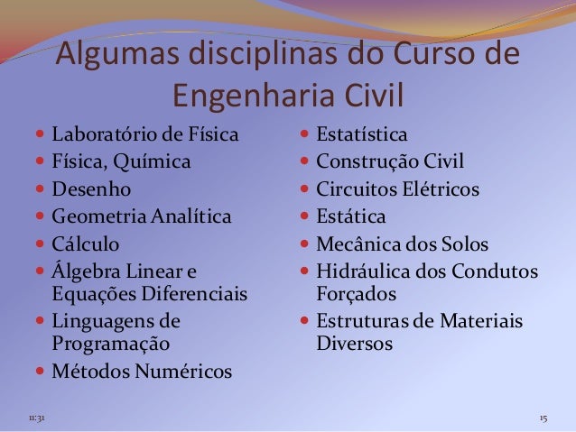 Curso de engenharia civil em recife