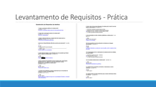 Levantamento de Requisitos - Prática
 