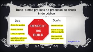 Boas e más práticas no processo de check-
in do código
Imagem 15.5.1
 