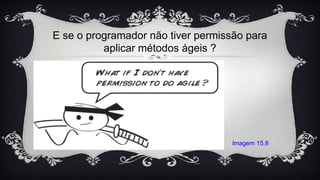 E se o programador não tiver permissão para
aplicar métodos ágeis ?
Imagem 15.8
 