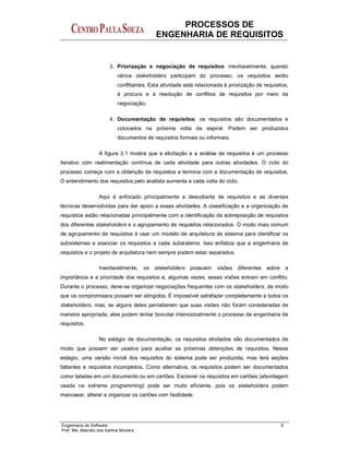 Engenharia de software i 3 - processos de engenharia de requisitos | PDF