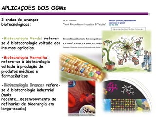 APLICAÇOES DOS OGMs 