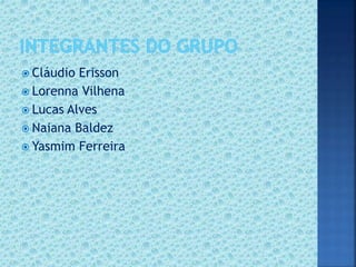  Cláudio Erisson
 Lorenna Vilhena
 Lucas Alves
 Naiana Baldez
 Yasmim Ferreira
 