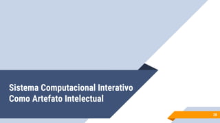 Sistema Computacional Interativo
Como Artefato Intelectual
28
 