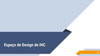 Espaço de Design de IHC
30
 