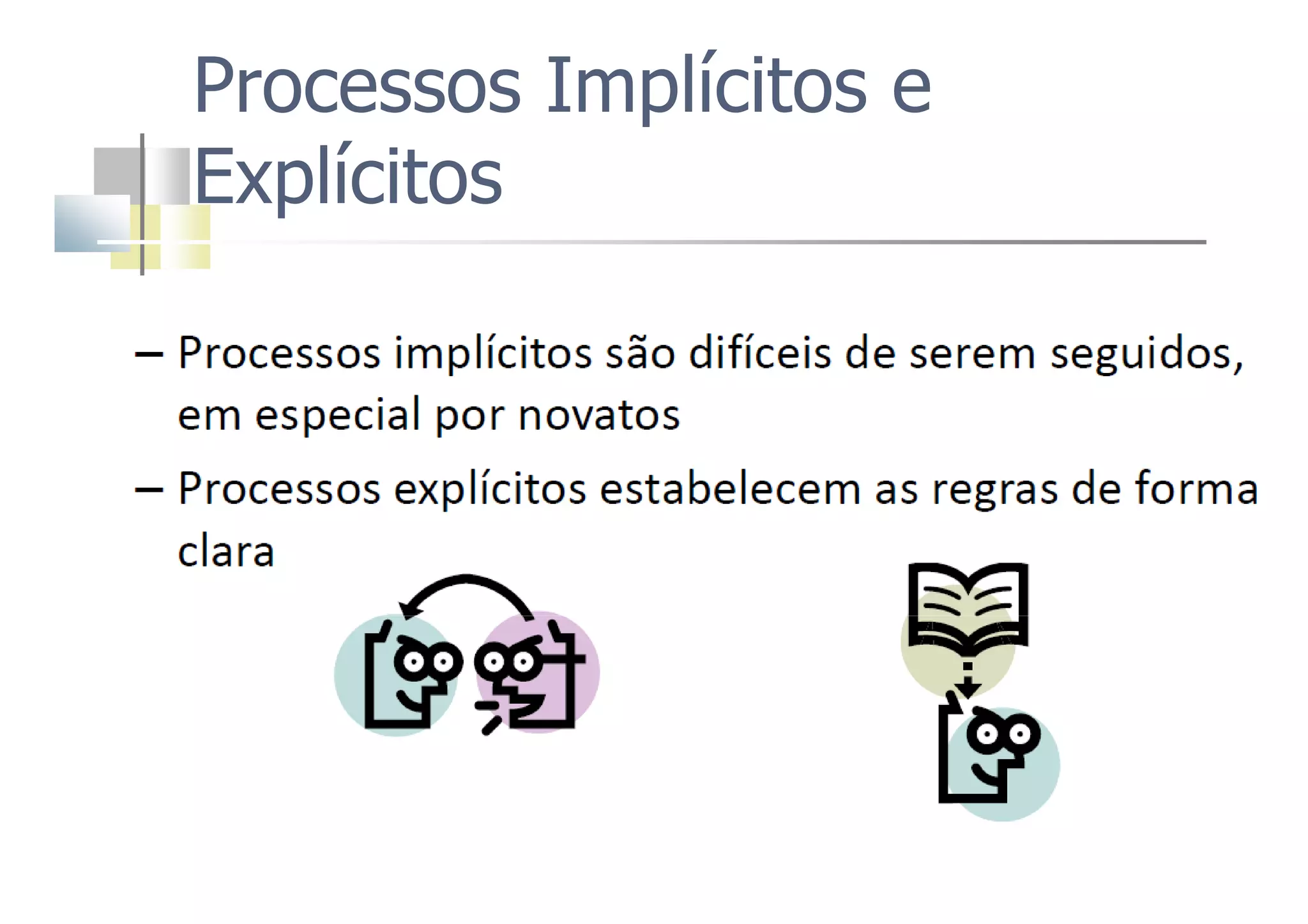 Processos Implícitos e
Explícitos
 