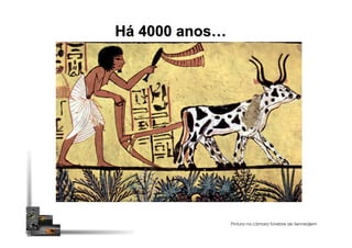 Há 4000 anos…
Pintura na câmara fúnebre de Sennedjem
 