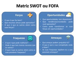 Matriz SWOT ou FOFA
 