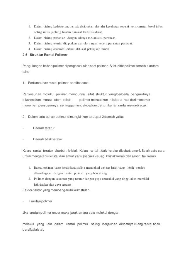 Pengertian polimer