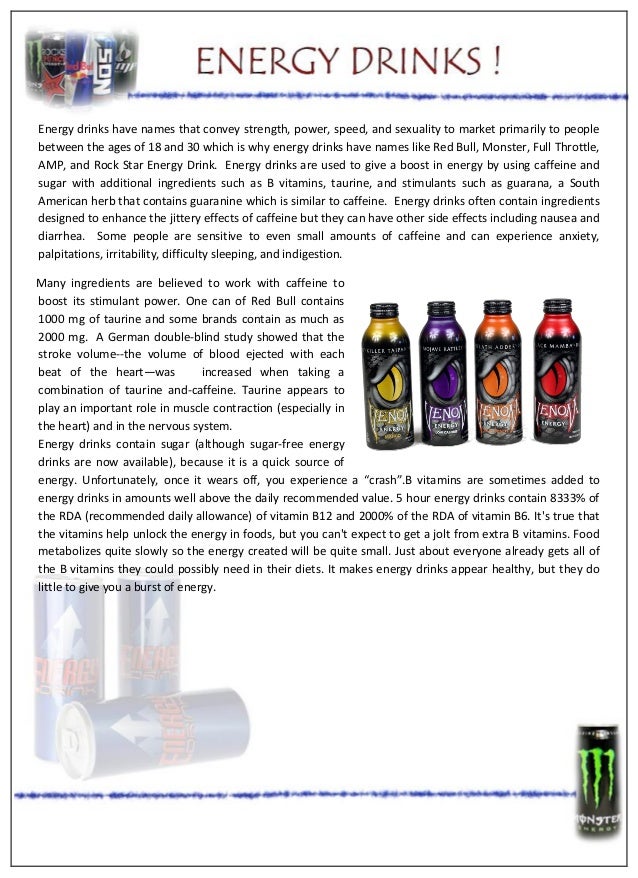Hospital Visits Due To Energy Drinks Hospital Visits Due To Energy Drinks