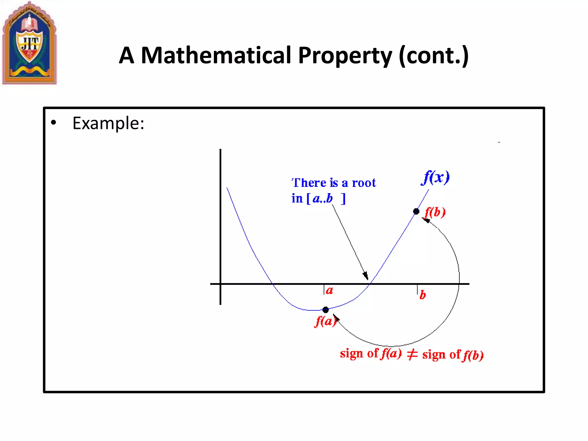 A Mathematical Property (cont.)
• Example:
 