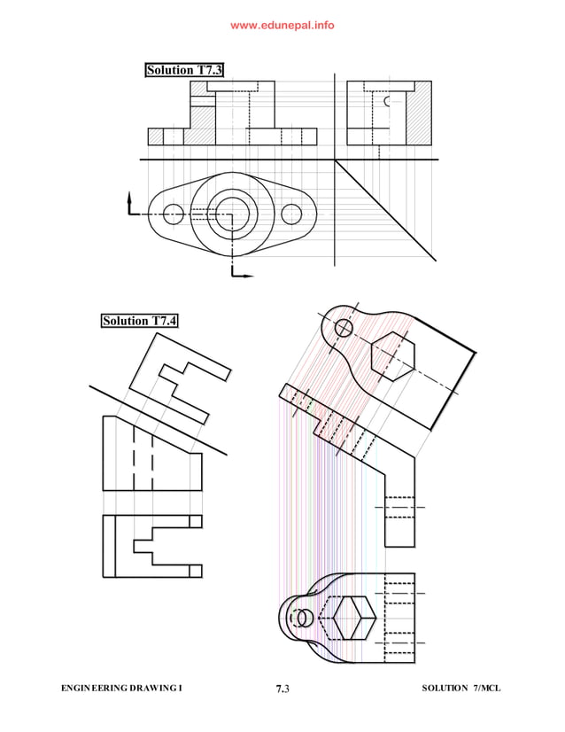 P2a4480 Drawing.pdf Engg drawing-i-tutorial-solution | PDF