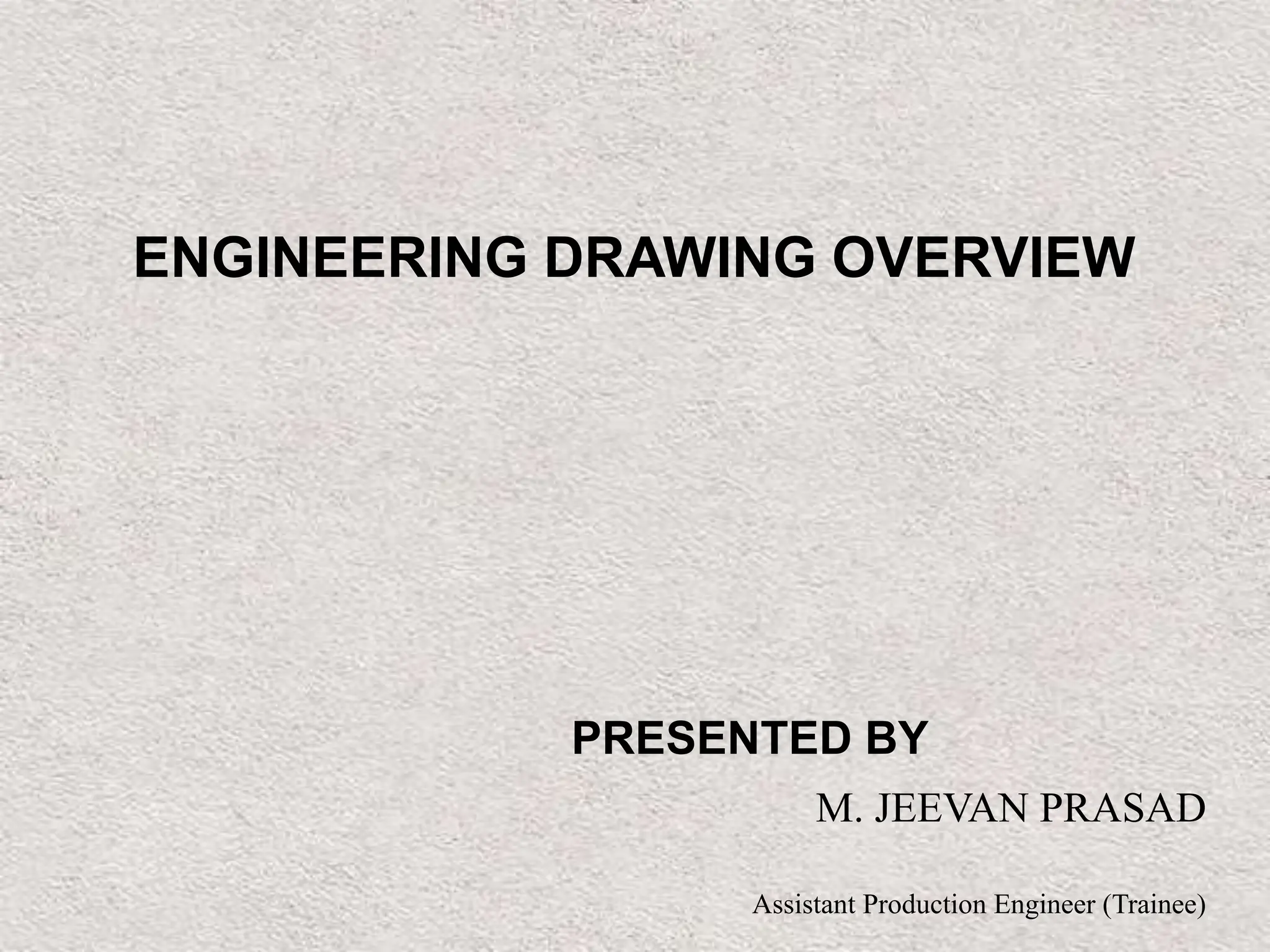 Basics of Engineering Drawing & first angle projection | PPTX