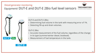 Diesel Monitoring Module Industry solution presentation “Diesel generator monitoring