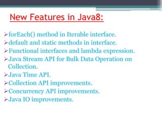 New Features of JAVA SE8 | PPT