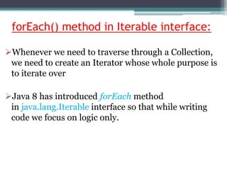 New Features of JAVA SE8 | PPT