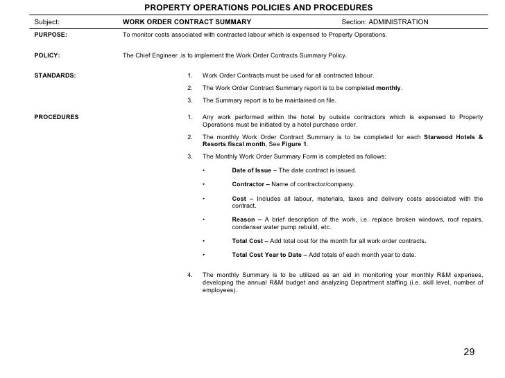 6 labour form contract ENGINEERING SOP