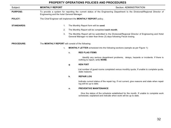 engineering sop guest incident report hotel