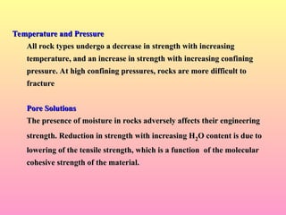 Dynamic Pressure Rocks Comprehensive Overview of Engineering Properties and Testing of Rocks ...