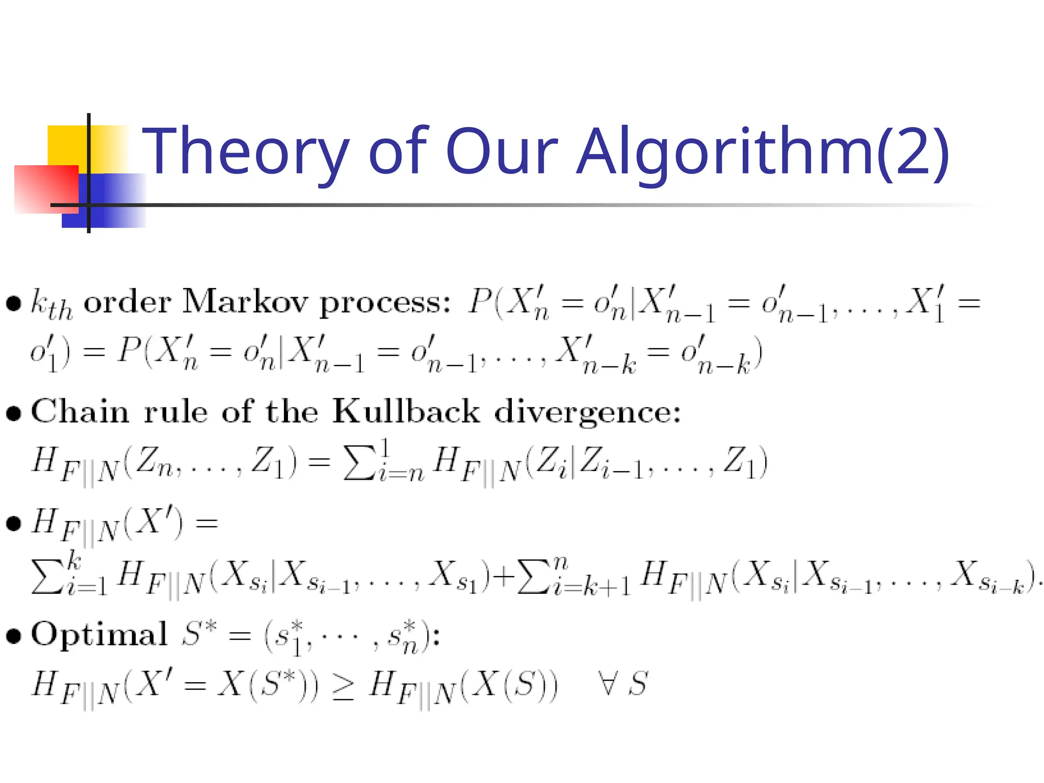 Theory of Our Algorithm(2) 