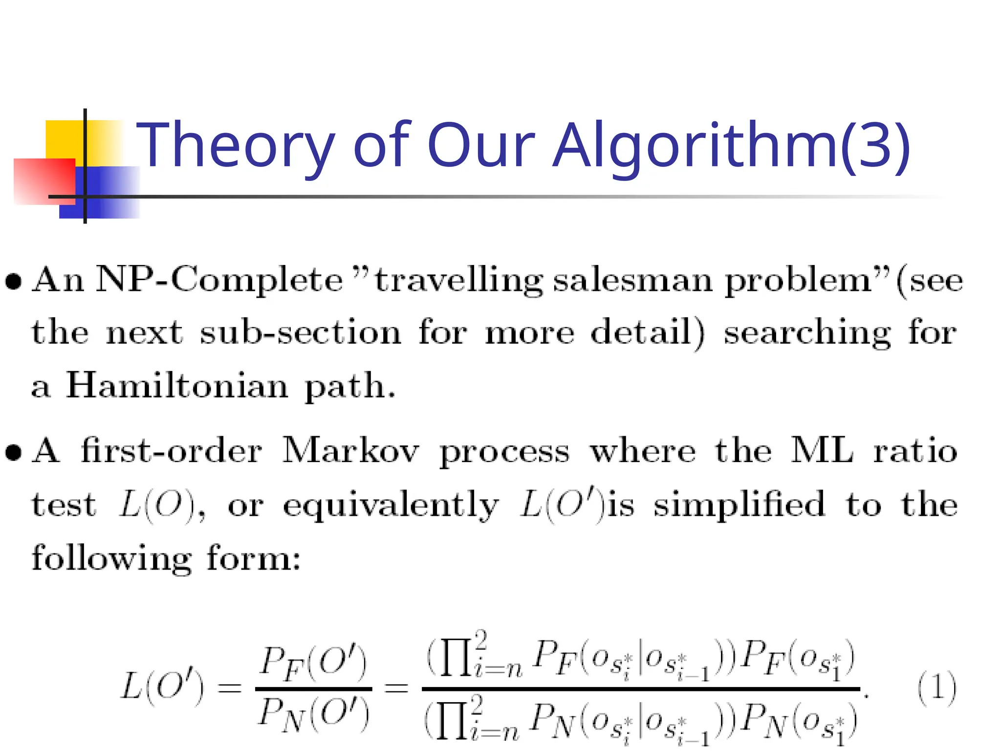 Theory of Our Algorithm(3) 