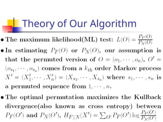 Theory of Our Algorithm
 